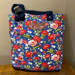 Abercrombie & Fitch Blue w/ Floral Canvas Bag